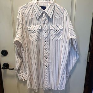 VINTAGE Shirt Mens XLarge Pink/grey Sawtooth Sparkle